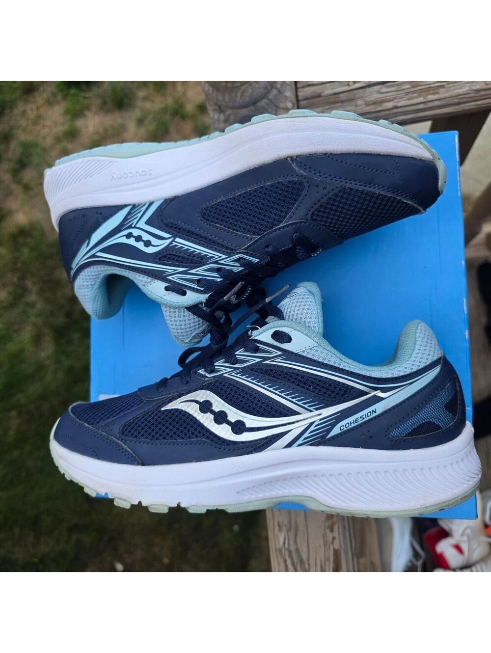 Saucony blue running shoes, Size US 9 #running #sneakers